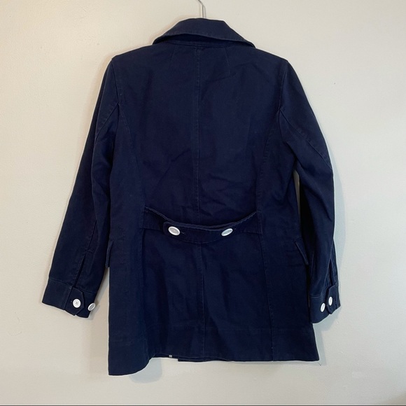 NWT J. Crew Peacoat Heavyweight Cotton Twill Navy Blue Sz 4 - Picture 6 of 10